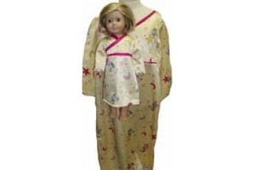 Matching Yellow Nightgowns for Girl and Dolls Size 5