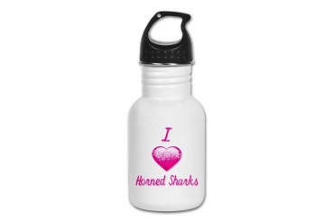 I Love/Heart Horned Sharks Animals Kid's Water Bottle by CafePress