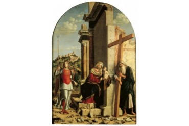 Madonna Enthroned And Child With Sts Michael The Archangel And Andrew