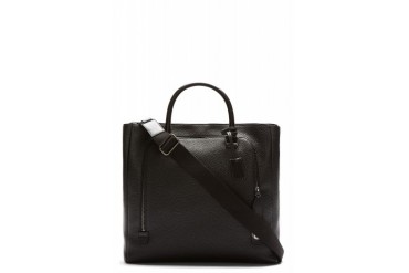 Dolce And Gabbana Black Pebbled Leather Tote Bag
