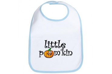 Little Pumpkin Baby girl Bib by CafePress