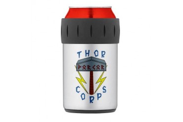 Thor Corps Hammer Large Thermos Can Cooler Viking Thermosreg; Can Cooler by CafePress