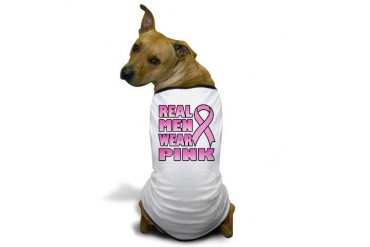 Real Men Wear Pink Dog T-Shirt