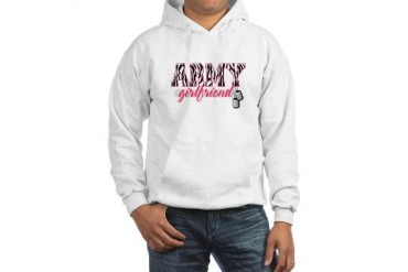 Army Girlfriend (zebra print) Hooded Sweatshirt