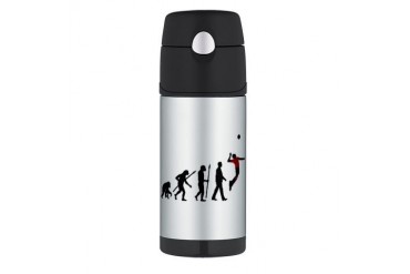 evolution volleyball player Volleyball Thermos Bottle 12oz by CafePress