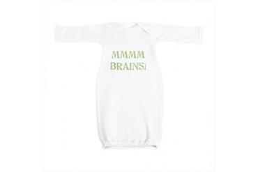 MMMM Brains Funny Baby Gown by CafePress