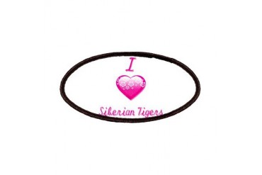 I Love/Heart Siberian Tigers Animals Patches by CafePress