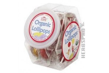 Organic Lollipops Stand Up Pouch 2.8 Oz