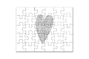 Black and white Puzzle by CafePress