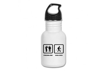Nordic Walking Funny Kid's Water Bottle by CafePress