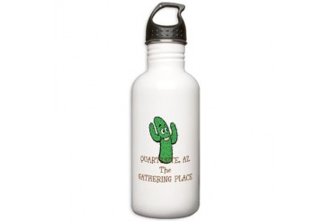 Happy Cactus Current events Stainless Water Bottle 1.0L by CafePress