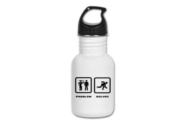 Ice Skating Funny Kid's Water Bottle by CafePress