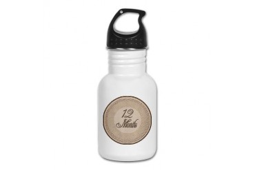 Vintage Lace Milestone 12 Months Kid's Water Bottl Vintage Kid's Water Bottle by CafePress