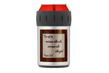 ROMANS 12:21 Thermos Can Cooler Religion Thermosreg; Can Cooler by CafePress