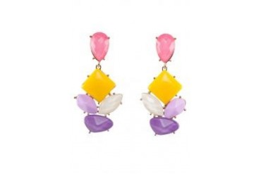 Sze Accessories Coloured Gem Earrings