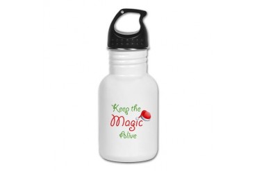 Keep the Magic Alive Christmas Kid's Water Bottle by CafePress