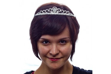 High Society Rhinestone Tiara with Side Combs