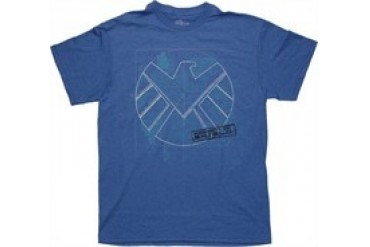 Marvel Comics S.H.I.E.L.D. Blueprint Logo T-Shirt