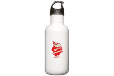 Retro Santa Vintage Stainless Water Bottle 1.0L by CafePress