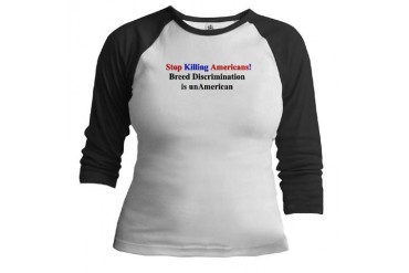 BSL Unamerican Front and Back Jr. Raglan by CafePress