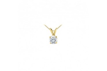 ermeil Triple AAA Quality CZ Solitaire Pendant in Sterling Silver Two Carat