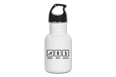 Ball Juggling Funny Kid's Water Bottle by CafePress