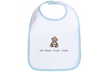 Eat. Sleep. Poop. Code" Bib