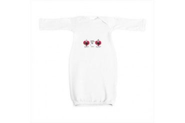 pugdrink.png Art Baby Gown by CafePress