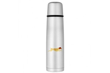 Leaping Liver White GSP Large Thermos Bottle Pets Large Thermosreg; Bottle by CafePress