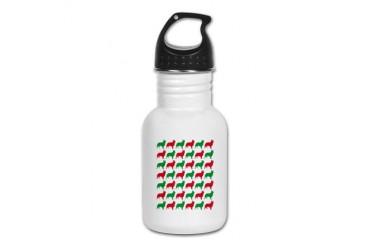 Collie Christmas or Holiday Silhouettes Kid's Wate Pets Kid's Water Bottle by CafePress