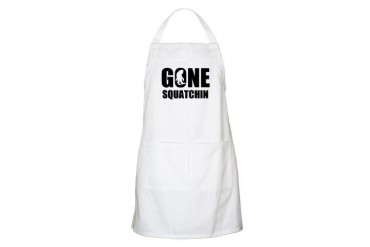 Gone sqautchin Funny Apron by CafePress