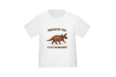 Triceratop 3rd Birthday Toddler T-Shirt