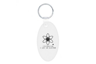 Positive? Funny Aluminum Oval Keychain by CafePress