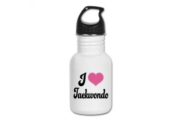 I Love Taekwondo Taekwondo Kid's Water Bottle by CafePress
