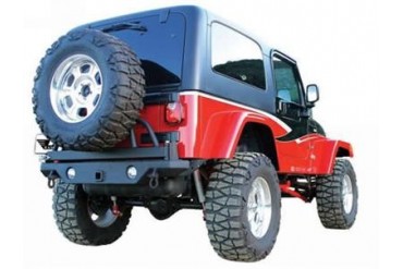 Rampage Recovery Rear Bumper with Tire Carrier 78615 Rear Bumpers