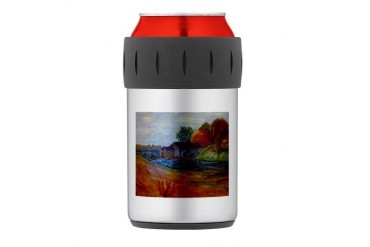 Old Mill Thermos Can Cooler Vintage Thermosreg; Can Cooler by CafePress
