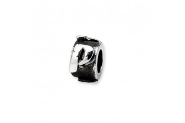 Letter P, Alphabet Charm in Sterling Silver For 3mm Charm Bracelets