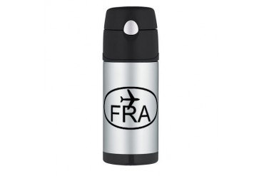 frankfurt airport.jpg Car Thermos Bottle 12oz by CafePress