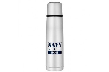 Navy Mom Large Thermos Bottle Navy Large Thermosreg; Bottle by CafePress