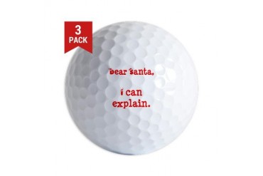 Dear Santa I Can Explain Holiday Golf Balls by CafePress