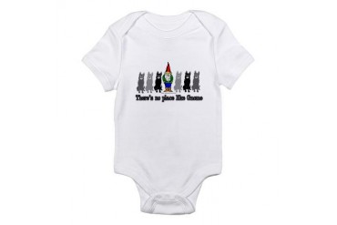 There's No Place Like Gnome Funny Infant Bodysuit by CafePress