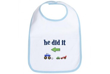 He Did It... Left Funny Bib by CafePress