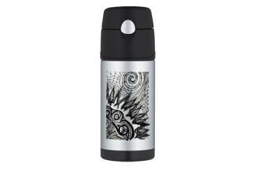 ATCsun.jpg Black Thermos Bottle 12oz by CafePress